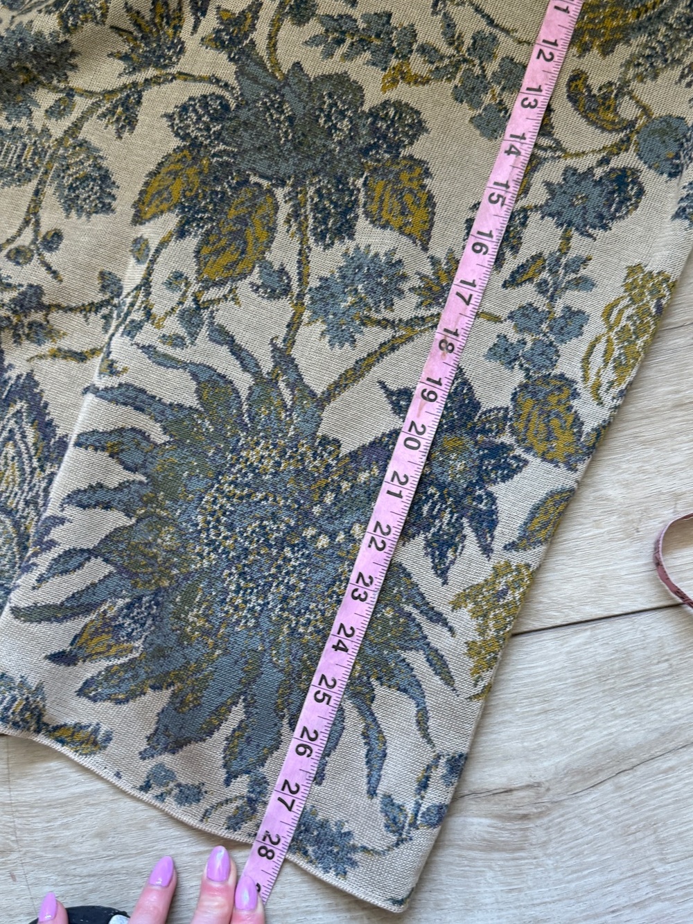Peruvian Connection Pima Cotton Floral Jacquard Tapestry Cardigan L - Picture 9 of 10